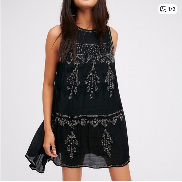 Free People Delilah Beaded Mini Dress - Picture 2 of 12